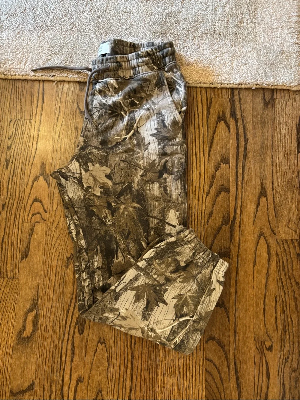 Hollister Men's Camouflage Drawstring Joggers in Brown & Tan